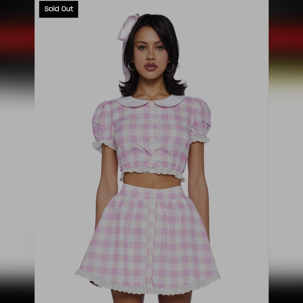 Dolls Kill Smore Sweetness Gingham Blouse - Picture 2 of 12